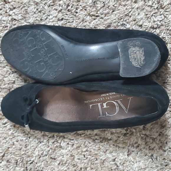AGL Black Block Heel Suede Heels Size 36/6 - Picture 6 of 8